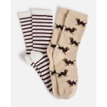 Lot de 2 paires de chaussettes fantaisie