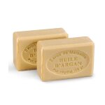 Lot de 2 savons de marseille, � l'huile d'argan