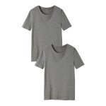 Lot de 2 t - shirts col rond, manches courtes, essential pur coton peign