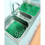 Lot de 2 tapis fond d'�vier en caoutchouc antid�rapant