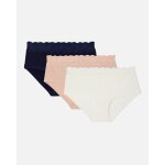 Lot de 3 culottes midi ceinture dentelle