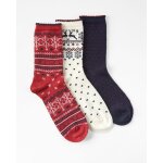 Lot de 3 paires de chaussettes maille fantaisie chaude thermolactyl Lot de 3 paires de chaussettes maille fantaisie chaude thermolactyl