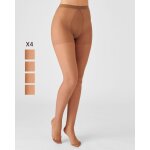 Lot de 4 collants mousse 20d sp�cial hanches fortes