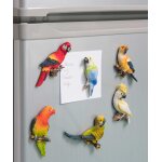 Lot de 6 magnets perroquets Lot de 6 magnets perroquets