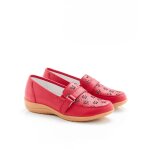 Mocassins avec scratch, avec jeu de perforations