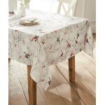 Nappe à enduction antitaches alimentaires imprimé oiseaux Nappe à enduction antitaches alimentaires imprimé oiseaux