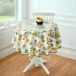 Nappe en toile cir�e citrons et cerises