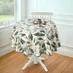 Nappe en toile cir�e feuillage vert