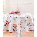 Nappe en toile cir�e pivoines
