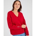 Pull à boutons uni ou imprimé animalier Pull à boutons uni ou imprimé animalier