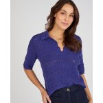 Pull col polo maille ajour�e