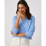 Pull col polo ouvert fantaisie c�tel�e