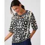 Pull effet crochet bicolore