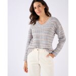 Pull fil moulin  effet de rayures