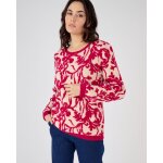 Pull jacquard et fil poilu
