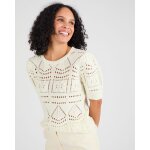 Pull maille ajoure effet crochet