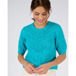 Pull maille ajourée manches aux coudes Pull maille ajourée manches aux coudes