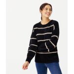Pull maille poilue et fils brillants