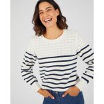 Pull rayures et maille ajoure thermolactyl
