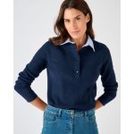 Pull thermolactyl col chemisier chambray