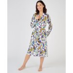 Robe de chambre imprime pur coton peign