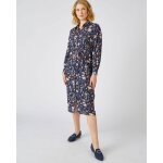 Robe - chemise fleurie crpe relif