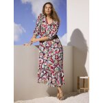 Robe imprime manches bouffantes climatyl