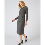 Robe maille jacquard dtails unis