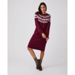 Robe - pull maille jacquard thermolactyl