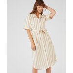 Robe raye mlange lin