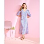 Robe tissu cr�pe imprim� tulipes