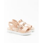 Sandales � brides tress�es et lisses amortyl