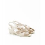 Sandales dessus cuir, modle large