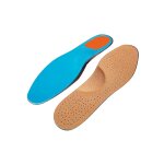 Semelles cuir � m�moire de forme, avec zones de soutien.