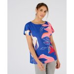 T - shirt crpe imprim fleuri devant