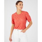 T - shirt en maille ajour�e effet dentelle