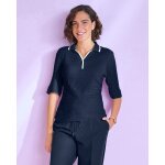 T - shirt maille pointelle, uni ou ray�