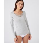 T - shirt manches longues fine c�te guipure thermolactyl