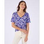 T - shirt m�lange lin, d�tail jours �chelle