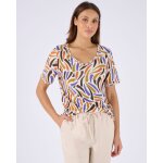 T - shirt m�lange lin, d�tail jours �chelle