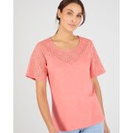 T - shirt pur coton empi�cement macram�