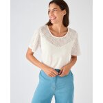 T - shirt pur coton empi�cement macram�