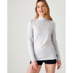 Sous - pull col montant maille côtelée labellisée thermolactyl et soie Sous - pull col montant maille côtelée labellisée thermolactyl et soie