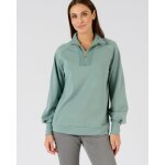 Sweat - shirt en molleton col camionneur zipp�