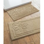 Tapis de bain jacquard marguerites