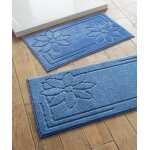 Tapis de bain jacquard marguerites