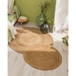 Tapis rond en jute
