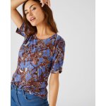 Tee - shirt imprim� en cr�pe, manches courtes