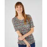 Top en maille plisse manches courtes