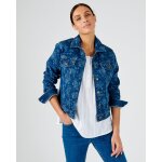 Veste en jean imprim fleuri